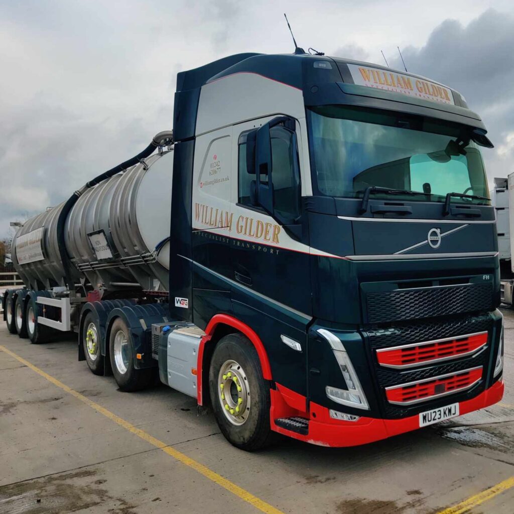 Lorry parked in a truck stop