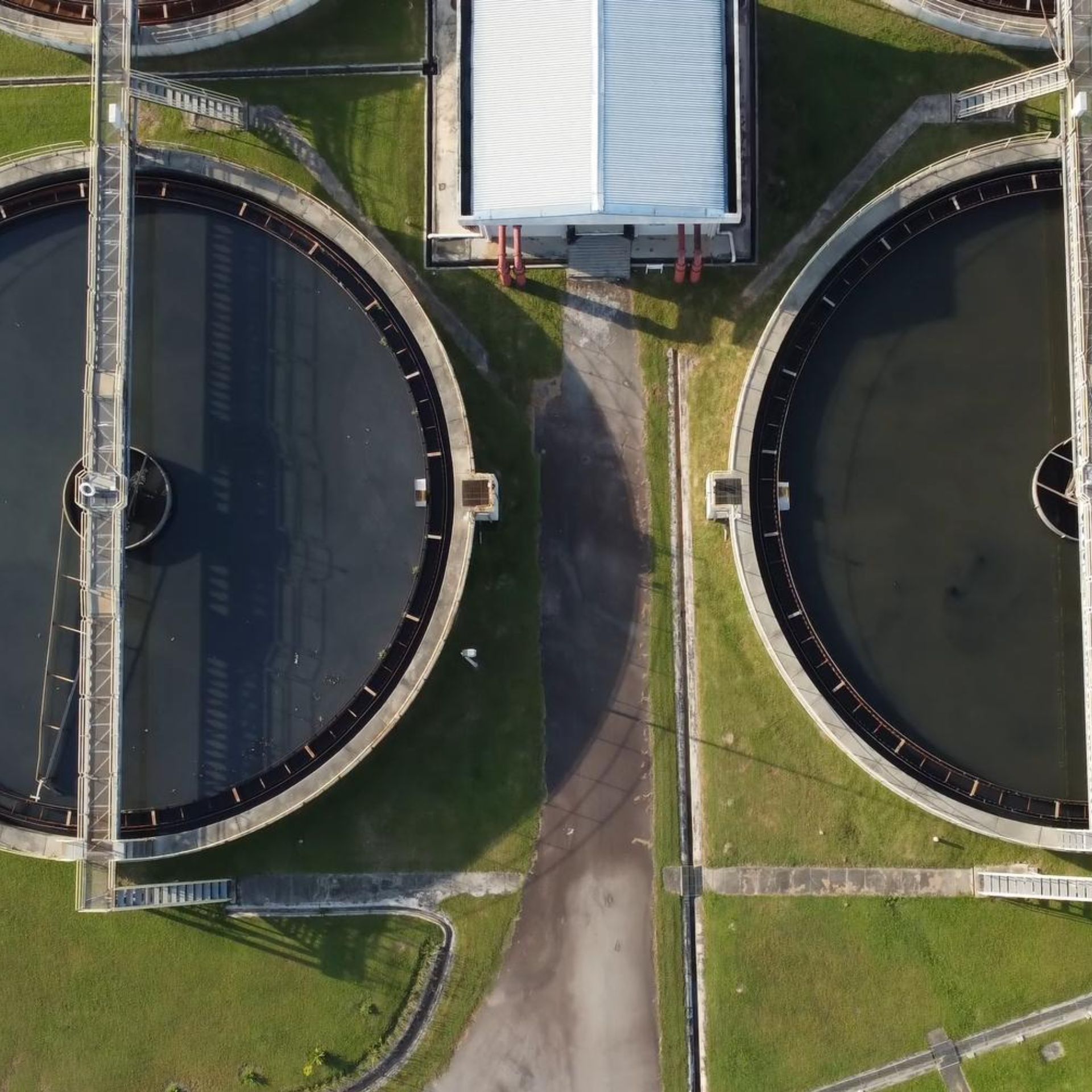Aerial view of anaerobic digestion facility