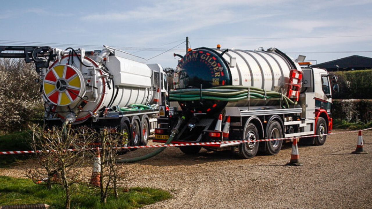 Two tanker lorries at a site